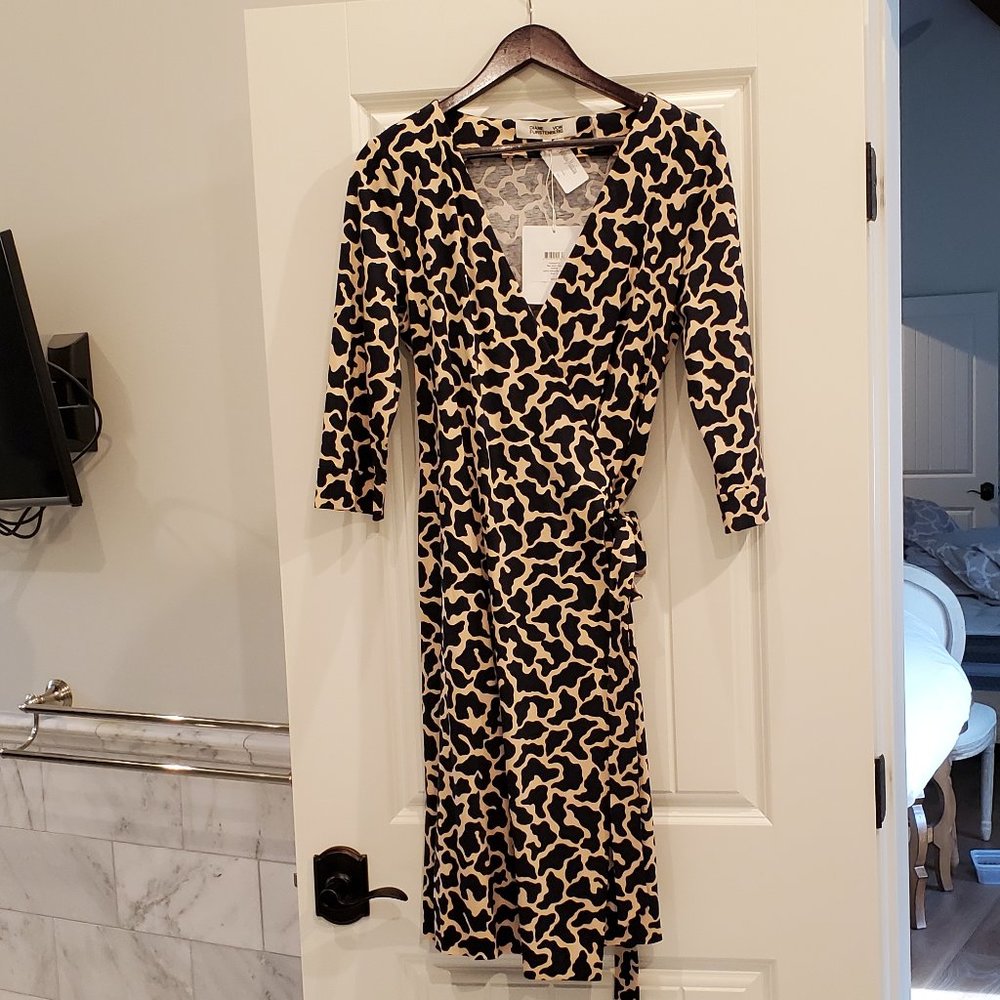 Diane von Furstenberg Animal Print Wrap Dress